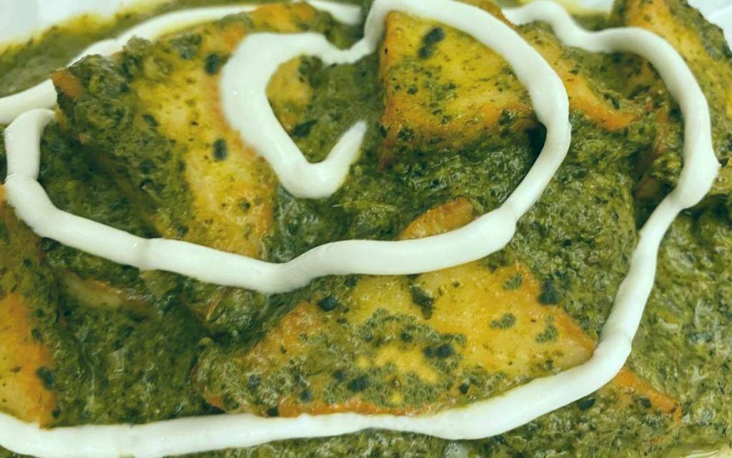 palak paneer creamed spinach curry with cheese