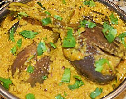 Shahi Baingan Korma, eggplant in a thick gravy