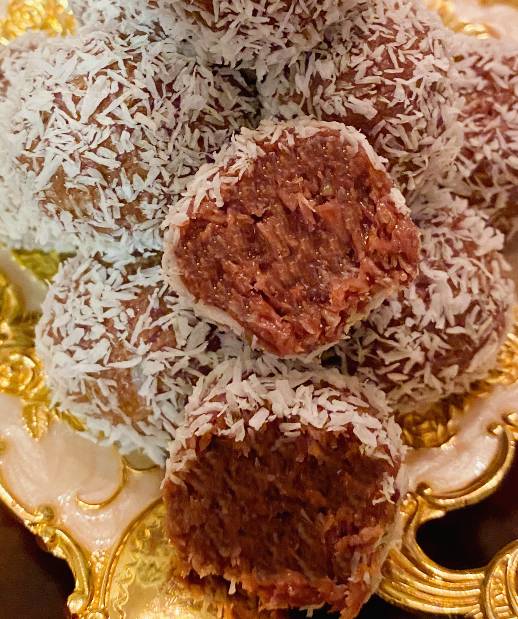 Chocolaty Coconut Ladoo - Nut Free