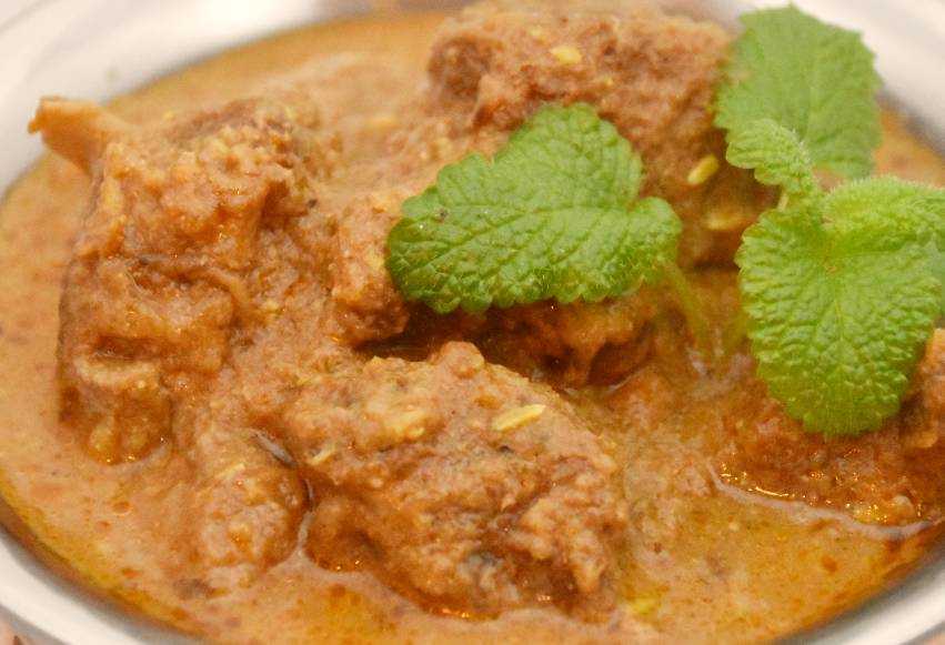 Badami Gosht Curry - Almond meat curry