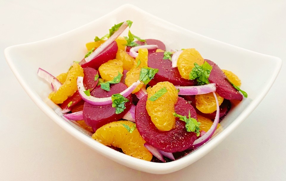 Beet and mandarin orange salad