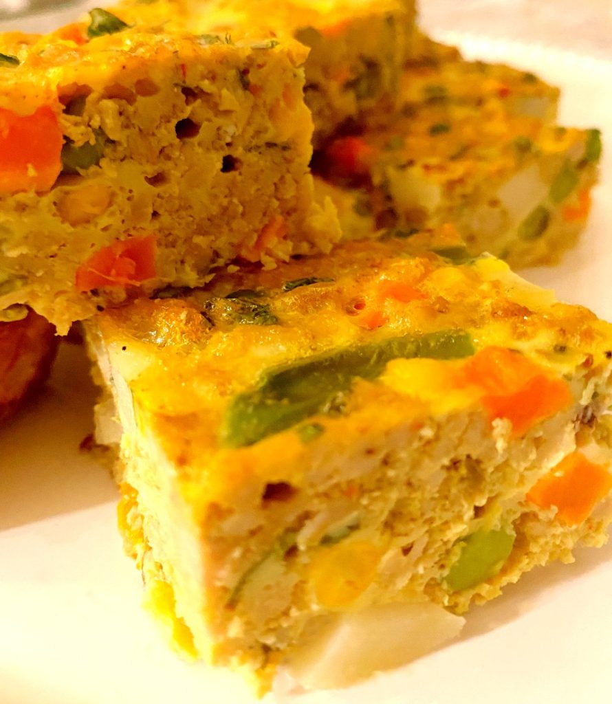 Lagan ni Seekh - a baked meat, vegetable and egg appetizer