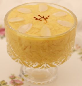 Saffron Flavored Sev dessert